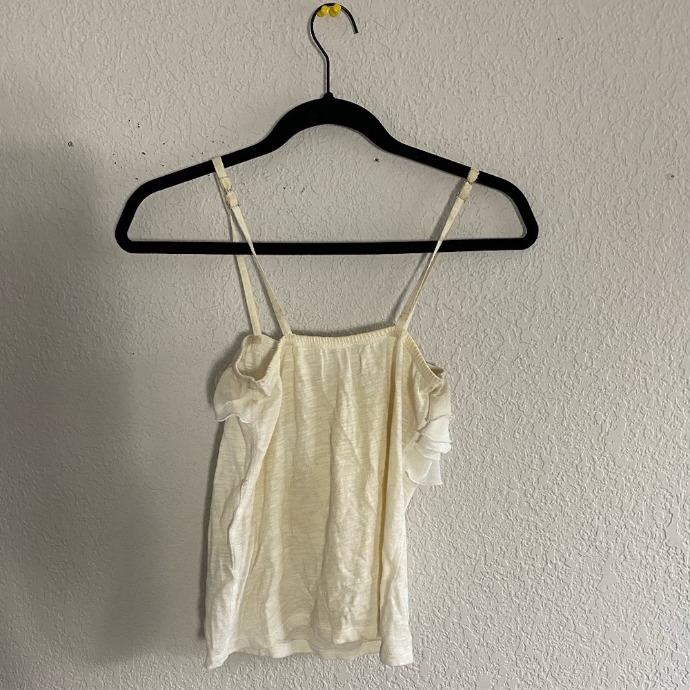White Ruffled Tank Top - Picture 2 of 2